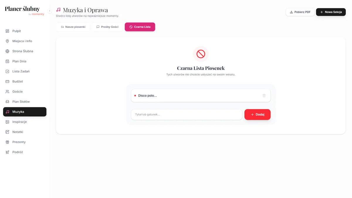 Playlisty weselne online z piosenkami na pierwszy taniec i prośbami gości